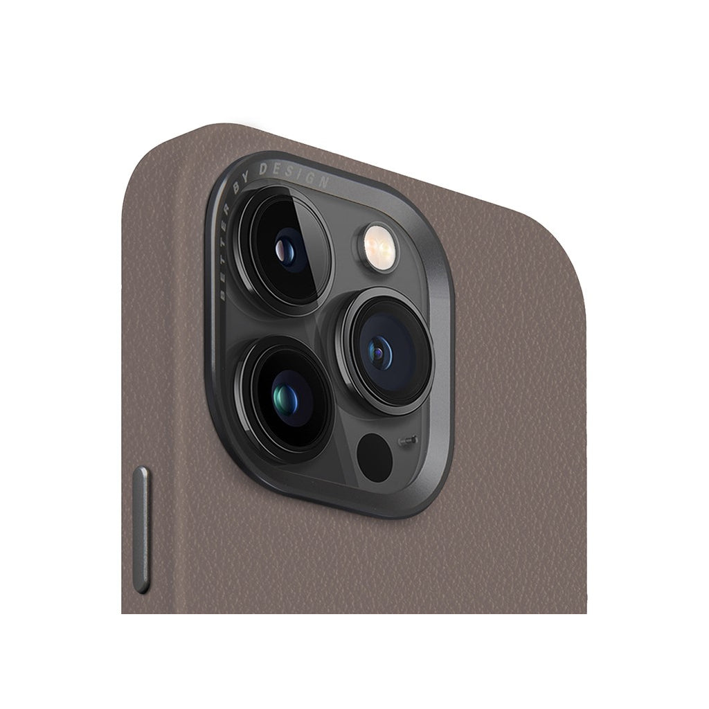 Uniq Lyden iPhone 15 Pro Leather Case | Grey Uniq Lyden iPhone 15 Pro Leather Case | Grey